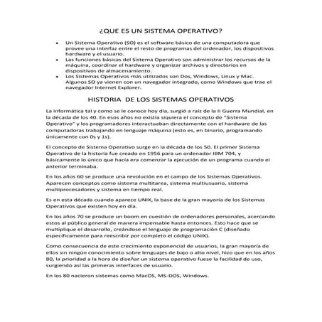 Que es un sistema operativo