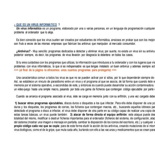 ¿ Que es un virus informático