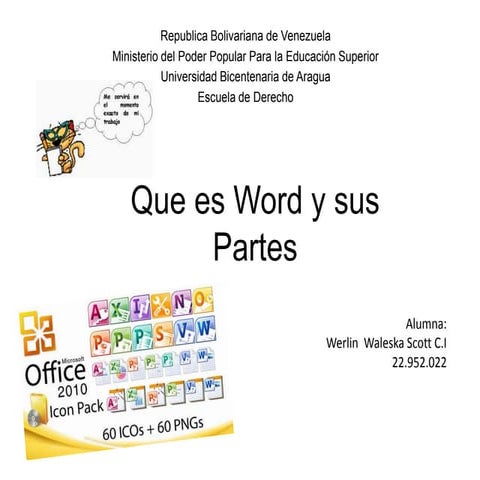 Que es word y sus partes