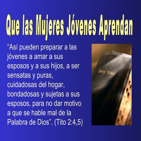 Que las mujeres jovenes aprendan