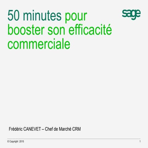 50 minutes pour booster son efficacité commerciale