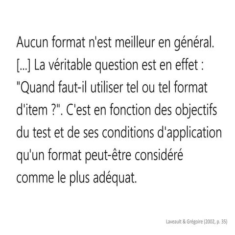 Quels outils pour évaluer quels apprentissages ?