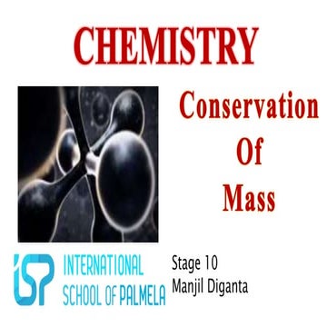 LAW OF CONSERVATION OF MASS