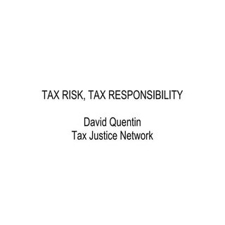 Tax Risk, Tax Responsebility