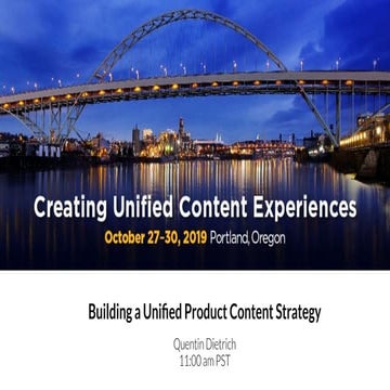 Building a Unified Product Content Strategy | Quentin Dietrich
