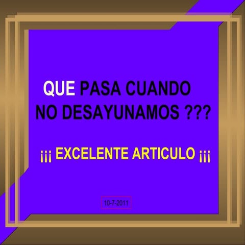 Que pasa cuando no desayunamos