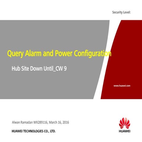 Query alarm and power configuration 2