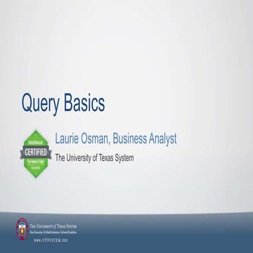 Query basics