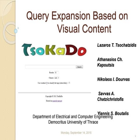 Query expansion based on visual content new