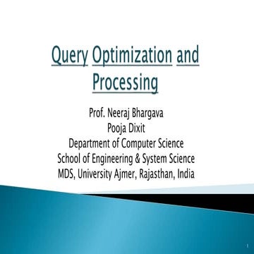 Query processing and optimization (updated)