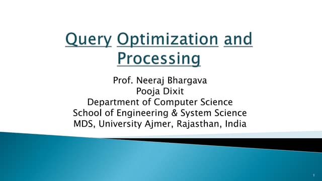 Query optimization