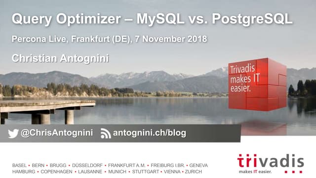 Query Optimizer – MySQL vs. PostgreSQL