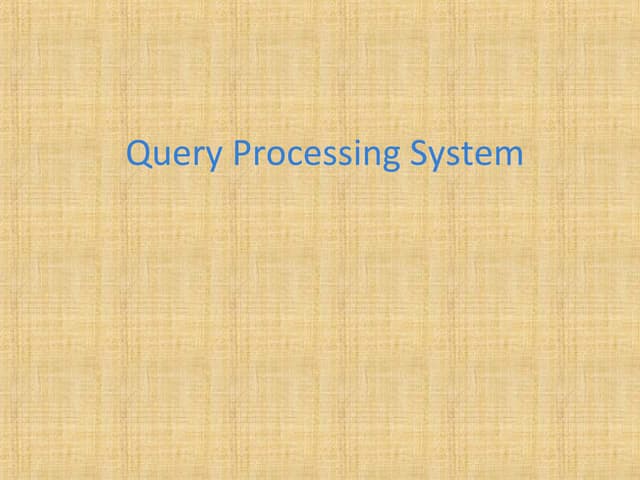 Query processing System