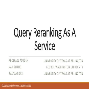 Query Reranking As A Service
