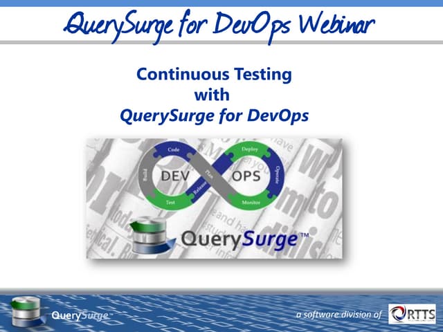 QuerySurge for DevOps