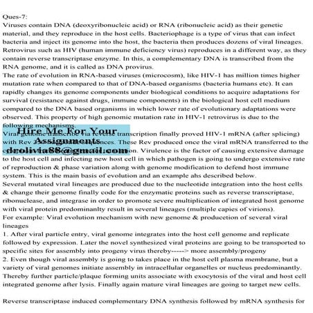 Ques-7Viruses contain DNA (deoxyribonucleic acid) or RNA (ribonuc.pdf