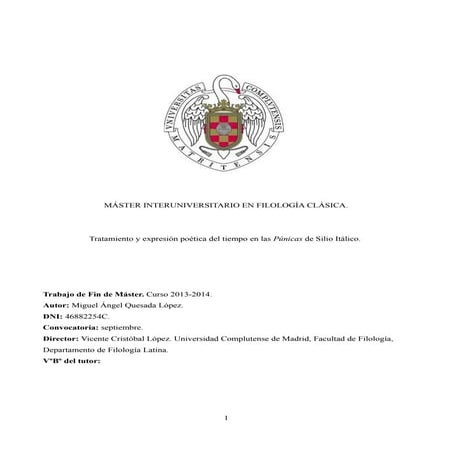 Tratamiento y expresión poética del tiempo en las Púnicas de Silio Itálico