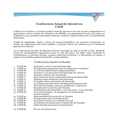 ¿Que es CADE? | PDF
