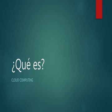 Qué es cloud computing