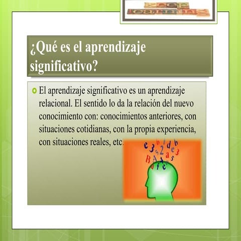 Qué es el aprendizaje significativo | PPTX