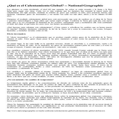 Qué es el calentamiento global | DOCX