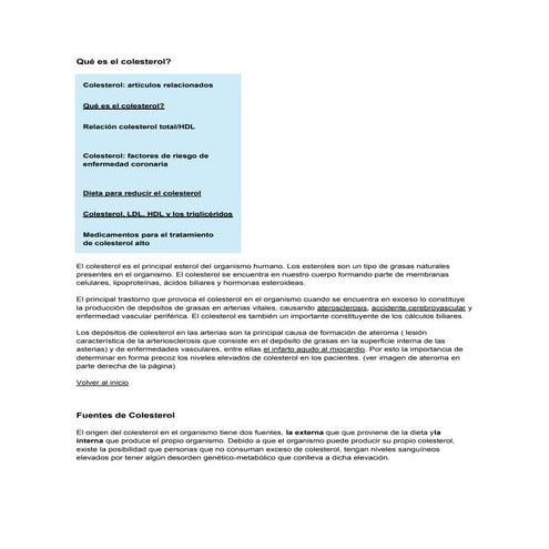 Qué es el colesterol