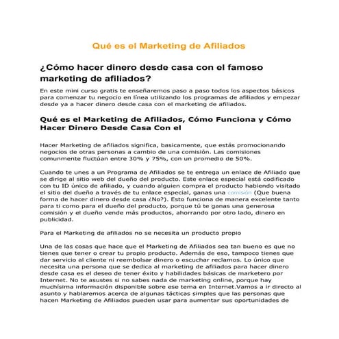 Qué es el marketing de afiliados