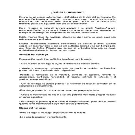 Qué es el noviazgo