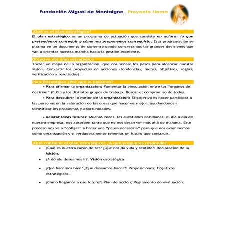 Qué es el plan estratégico