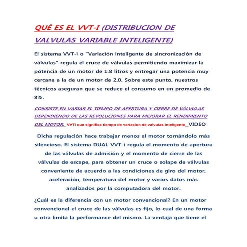Qué es el vvt i