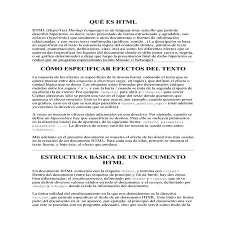 Etiquetas html básicas | PDF