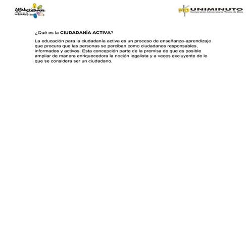 Qué es la ciudadanía activa