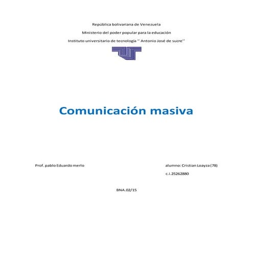 comunicación masiva