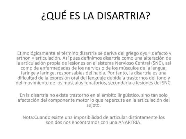 Que Es Una Disartria Que Es Una Disartria