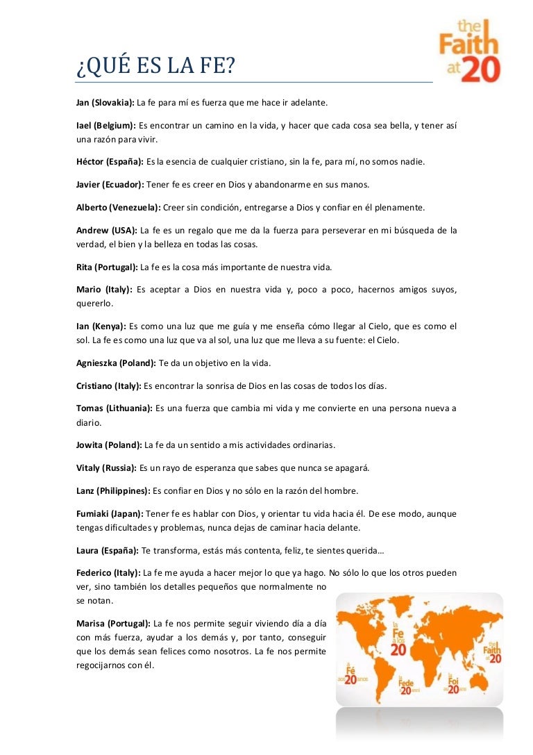 Qué es la fe