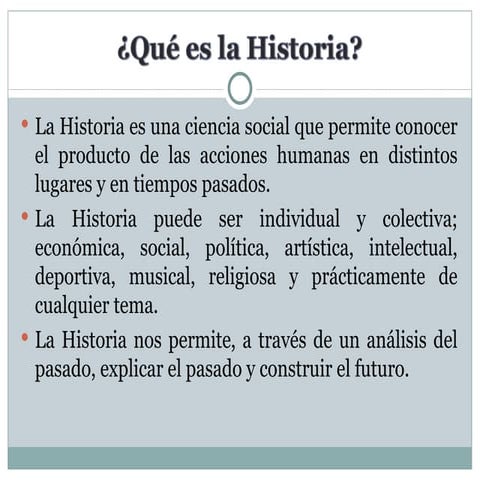 Qué es la historia
