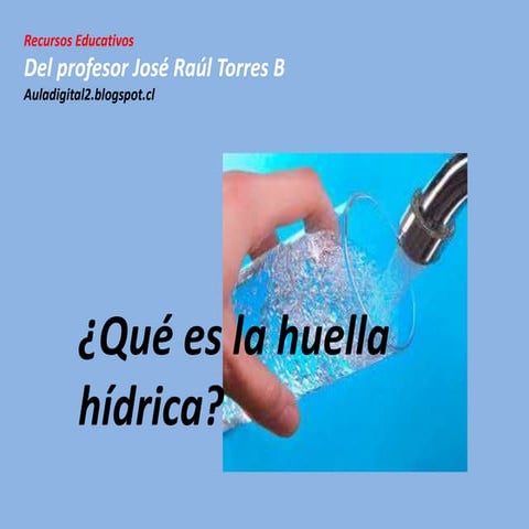 Qué es la huella hidrica