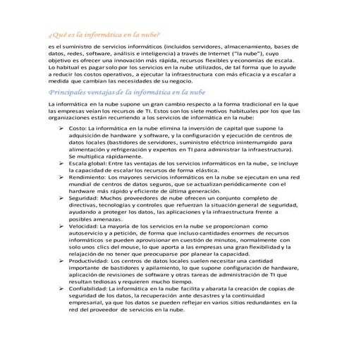 Qué es la informática en la nube