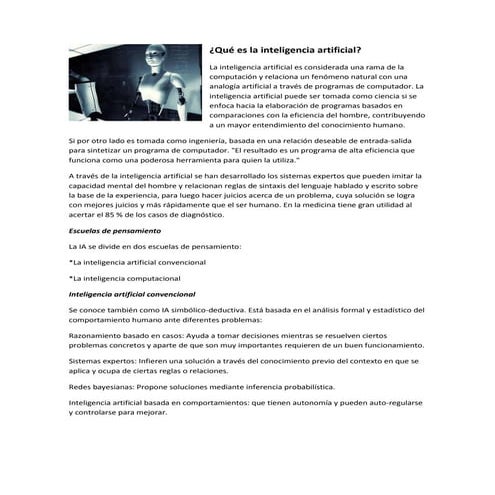Qué es la inteligencia artificial