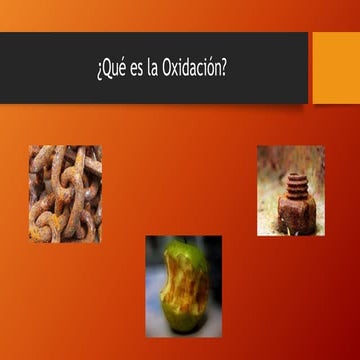 Qué es la oxidación