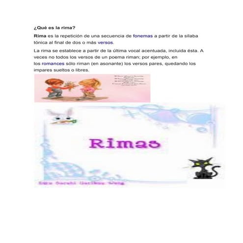 Qué es la rima | PDF