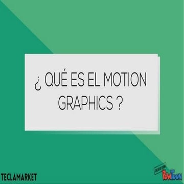 ¿Qué es Motion Graphics? | PDF