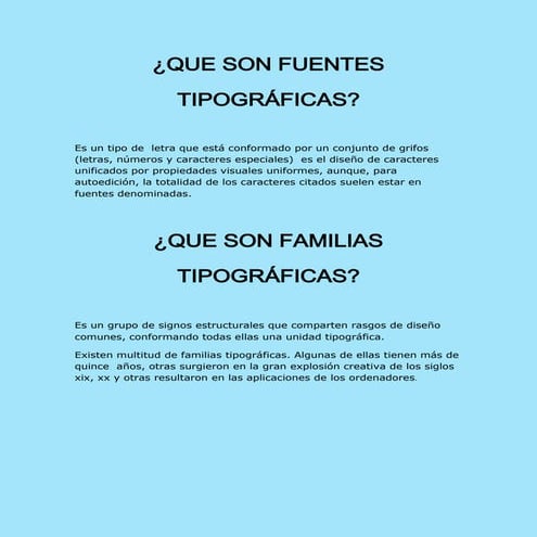 Que son fuentes tipográficas
