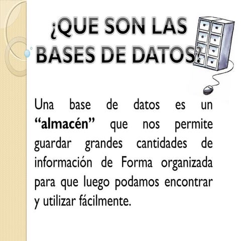 Que son las bases de datos