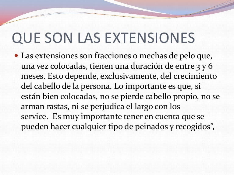 Que son las extensiones