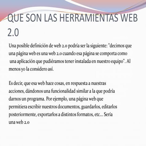 Que son las herramientas web 2