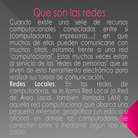 Que son las redes