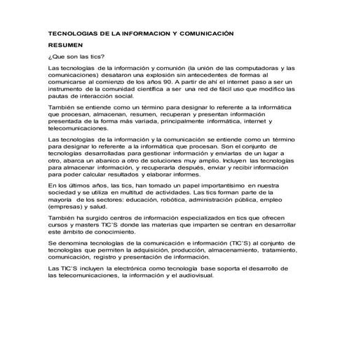 Que son las tics