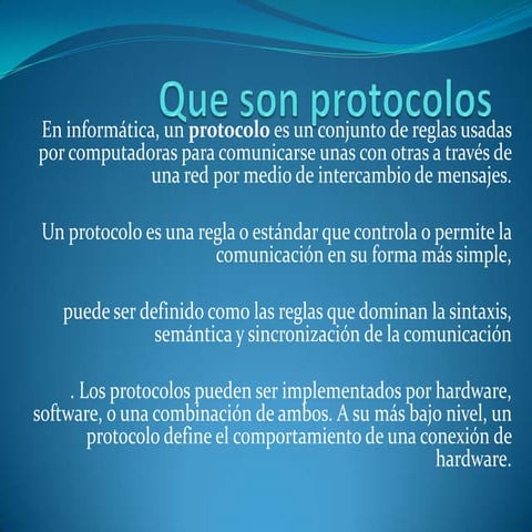 Que son protocolos