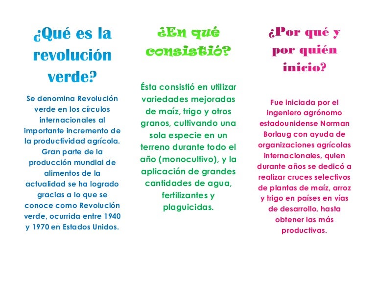  Qu Es La Revoluci n Verde 